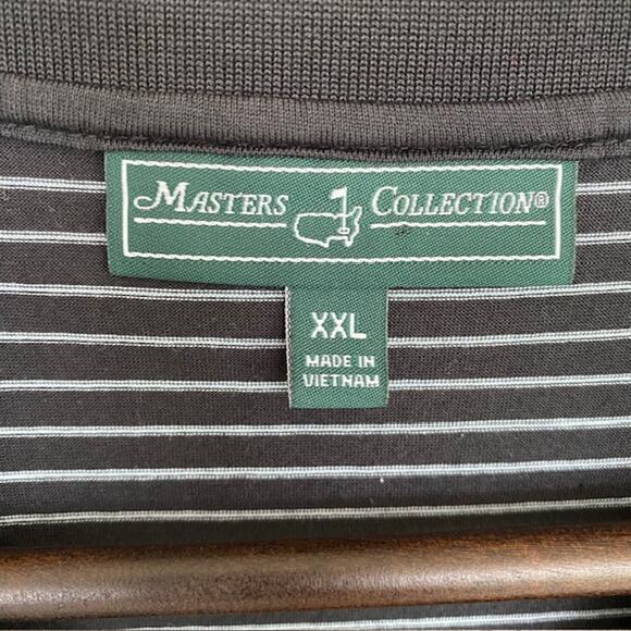Master's Collection Black and Light Blue Striped Golf Polo - XXL - Picture 4 of 5